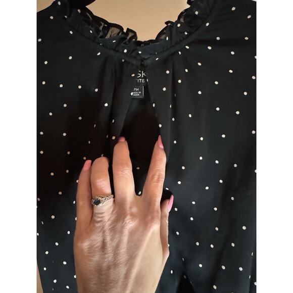 MSK PETITES Womens Black Lined Pullover Pouf Sleeve Short Dress Petites PM - Picture 3 of 10